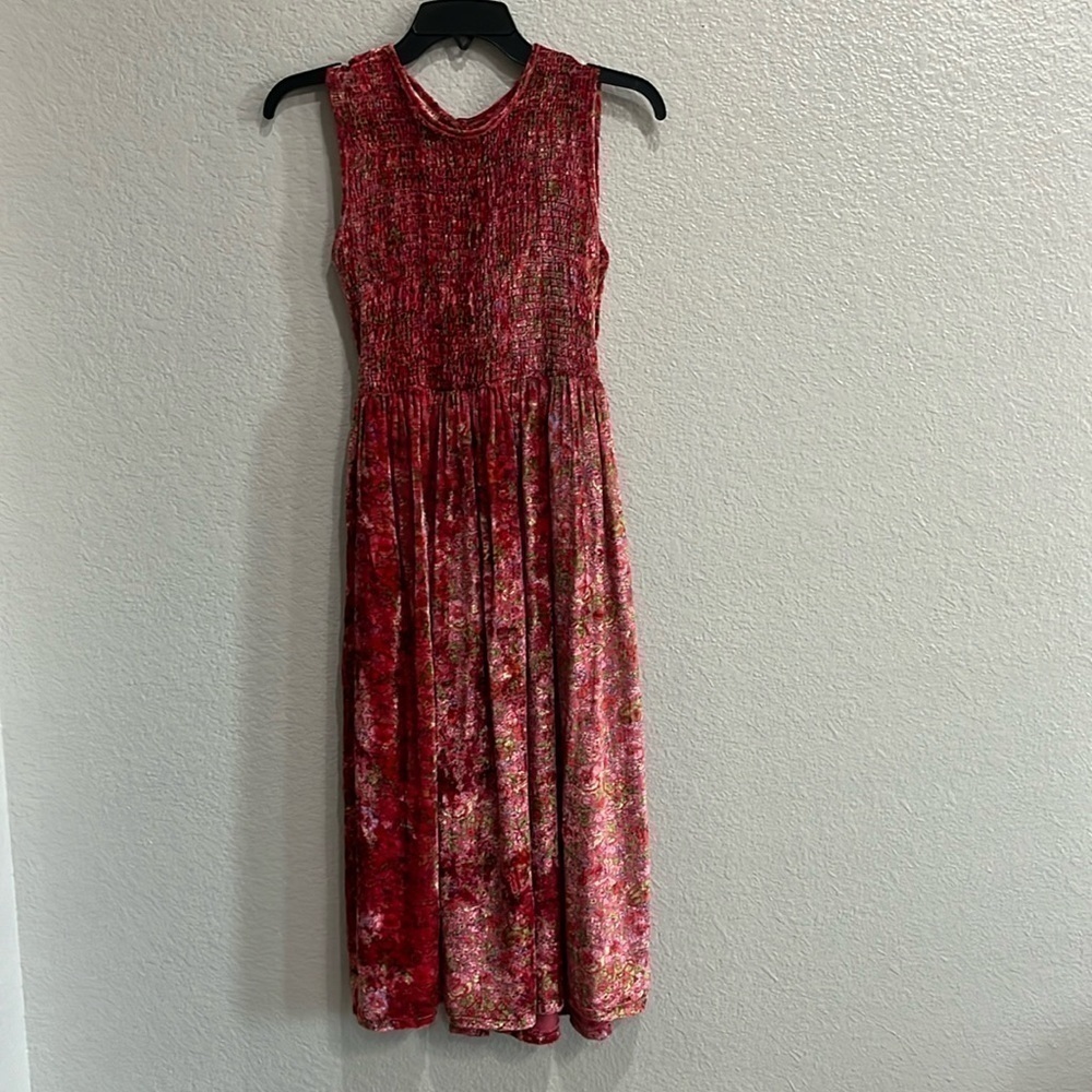 Cornelloki vintage Floral Teen girls with Belt Sz 11/12 Sleeveless